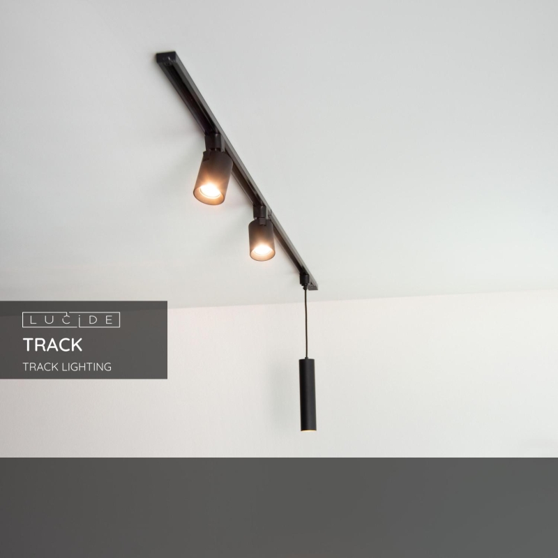 Lucide TRACK Napájanie - 1-okruhový systém osvetlenia koľajníc - Single - Black (predĺženie)